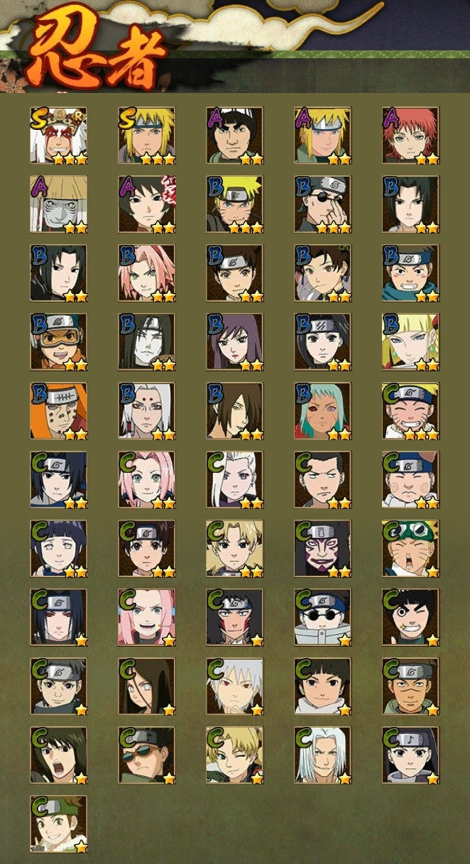 火影忍者小游戏人物大全(火影忍者小游戏人物大全图片)