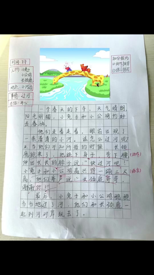 帮兔子过河攻略(帮小兔子过河看图写话)