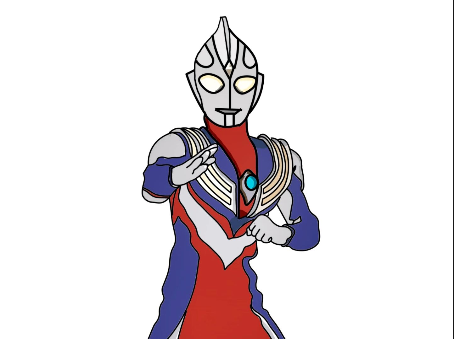 迪迦奥特曼铅笔画(迪迦奥特曼简化笔 画法)