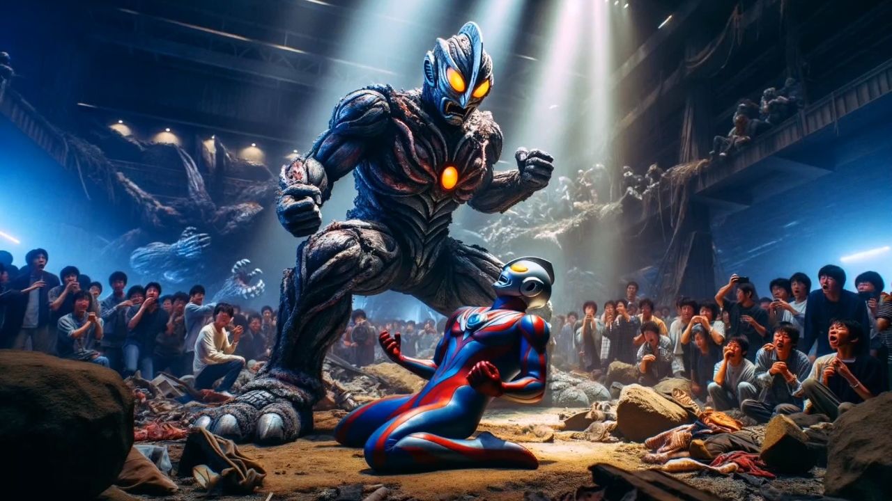 大奥特曼和大怪兽(很大很大的奥特曼和怪物比大小)