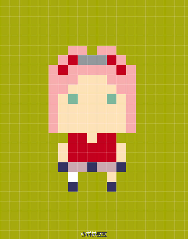 拼拼豆豆火影忍者(拼豆豆火影系列图纸)