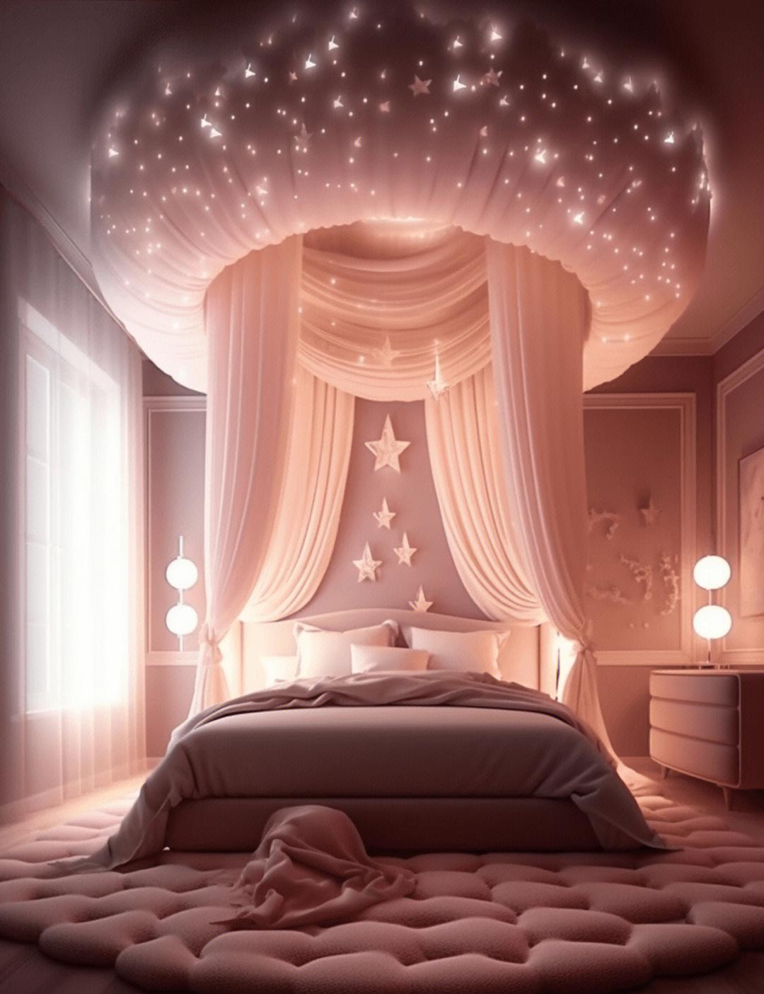 女生房间梦幻(女生梦幻卧室的图片)