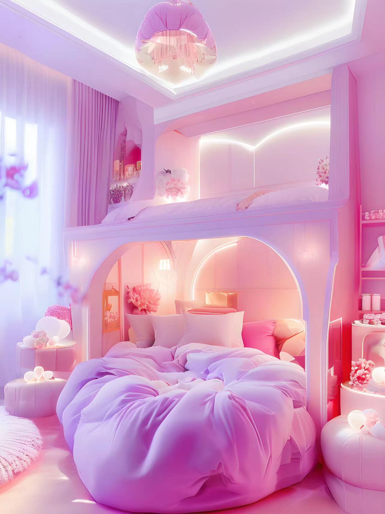 豪华公主卧室图片梦幻(豪华公主房间图片大全 别墅)