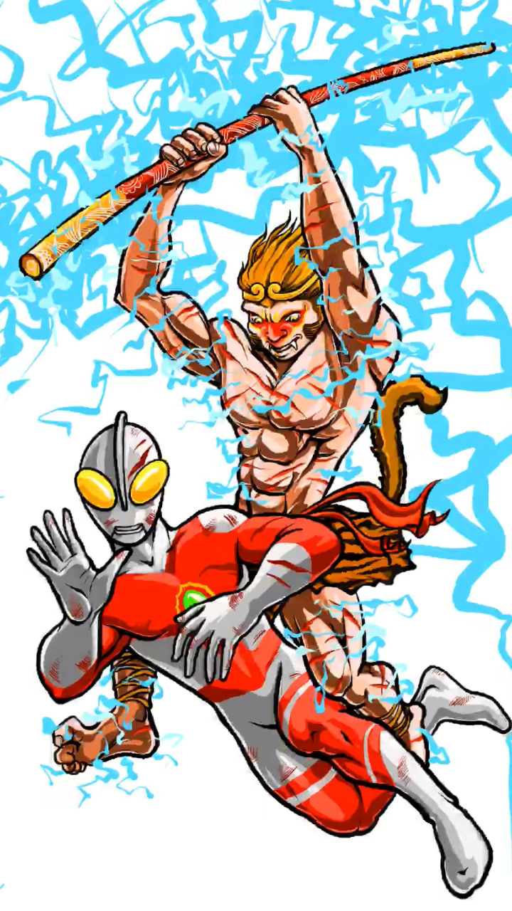 奥特曼大战孙悟空11集(孙悟空大战奥特曼!百万战队,场面壮观!)