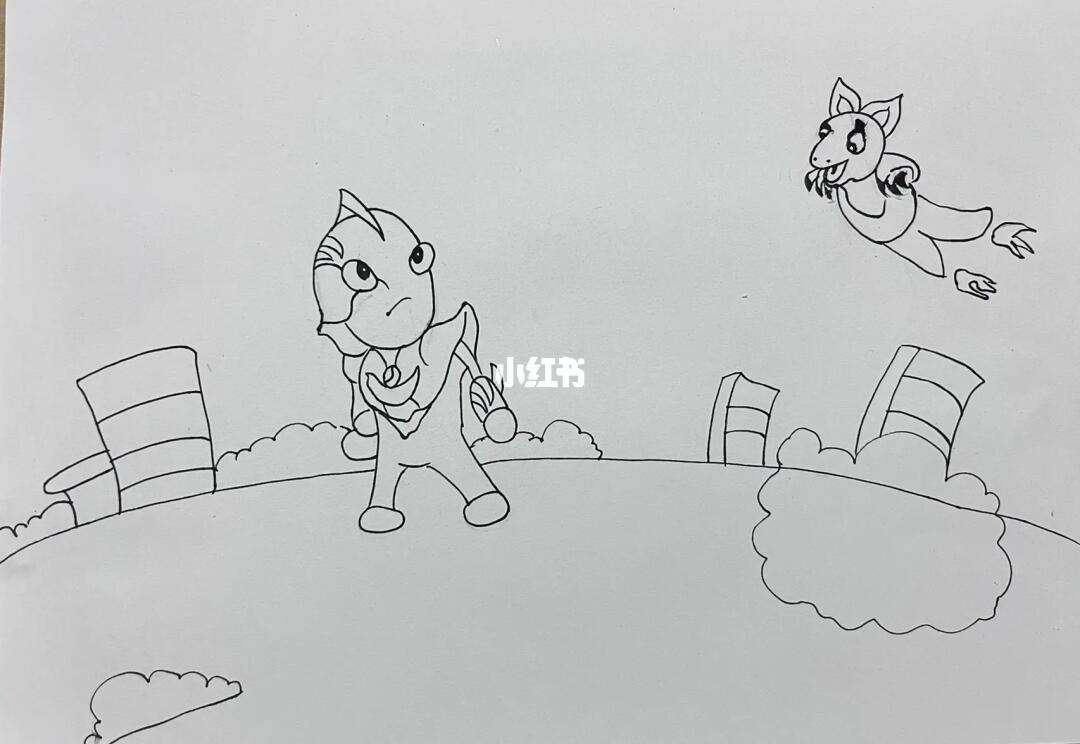 画奥特曼打小怪兽(怎么画奥特曼打怪兽里面的小怪兽是怎么画的呀)